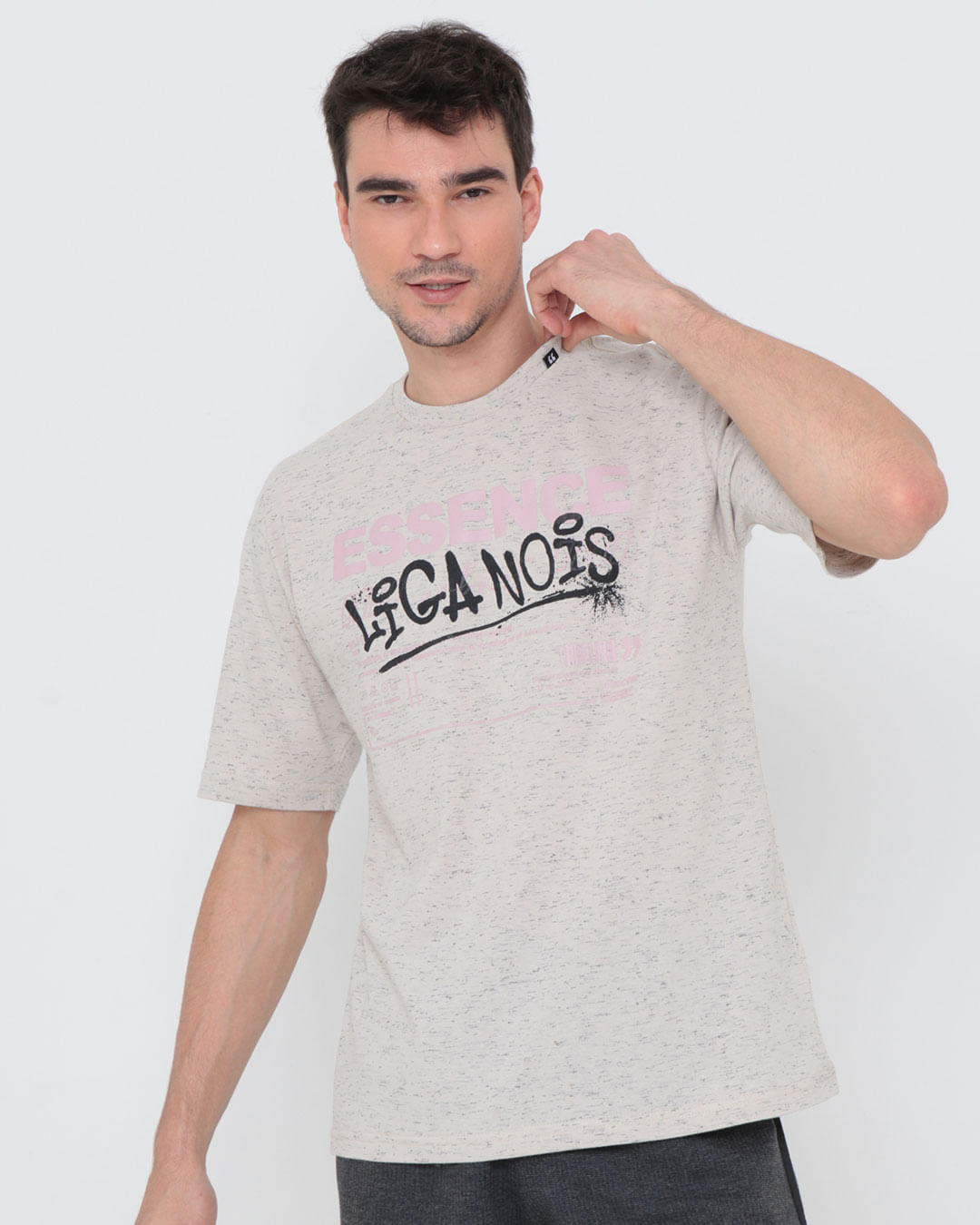 Camiseta-Masculina-Estampa-Grafite-Flame-Bege