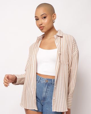 Camisa-Ml-Listrada-830297-Beg-Pgg---Bege