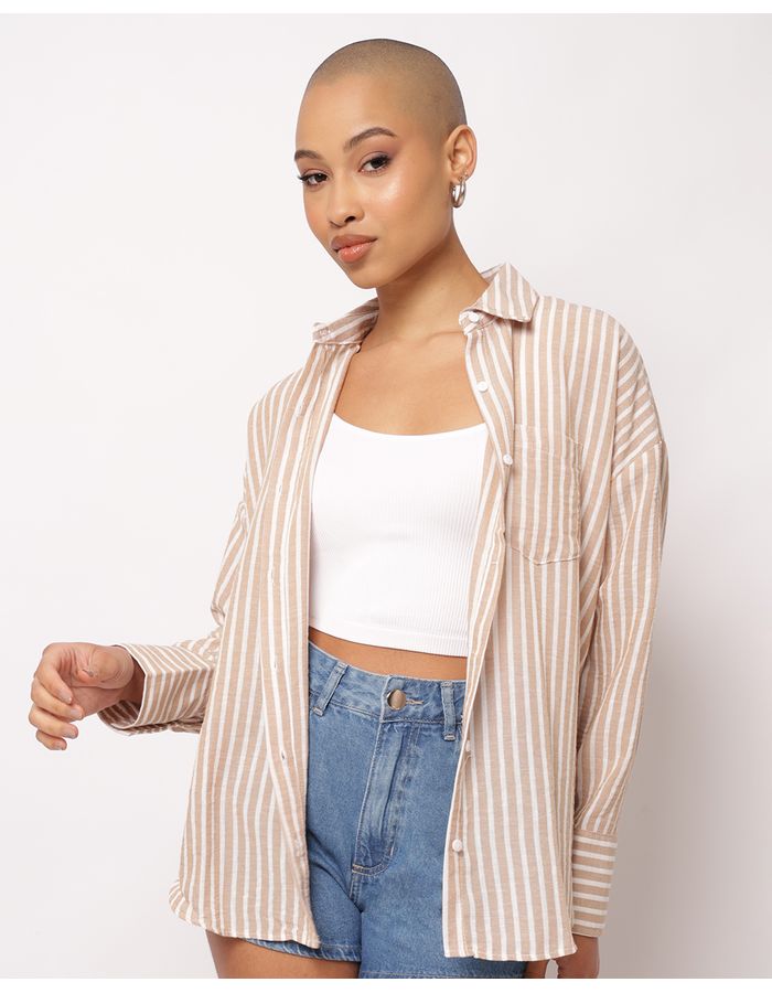 Camisa-Ml-Listrada-830297-Beg-Pgg---Bege