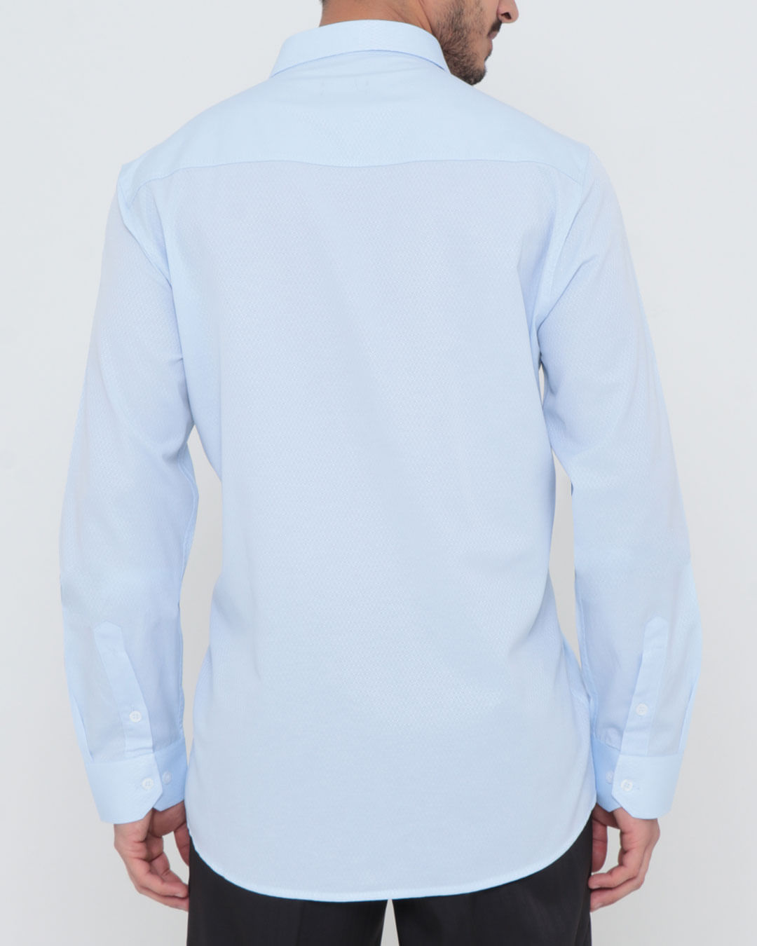 Camisa-Masculina-Social-Textura-Azul-Claro