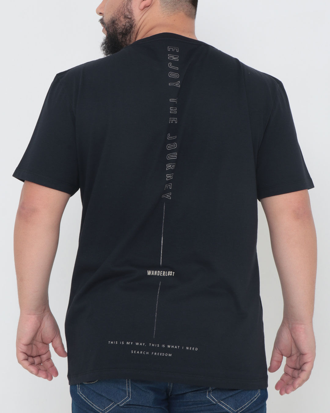 Camiseta-Masculina-Plus-Size-Estampa-Frontal-Preta