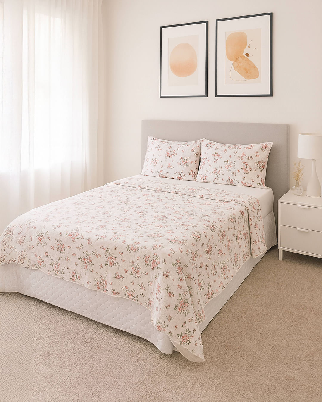 Jg-De-Cama-Queen-4pcs-Duplo-Micropercal---Cinza-Floral