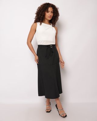 Saia-Midi-Evase-Cinto-Fivela-9584---Preto