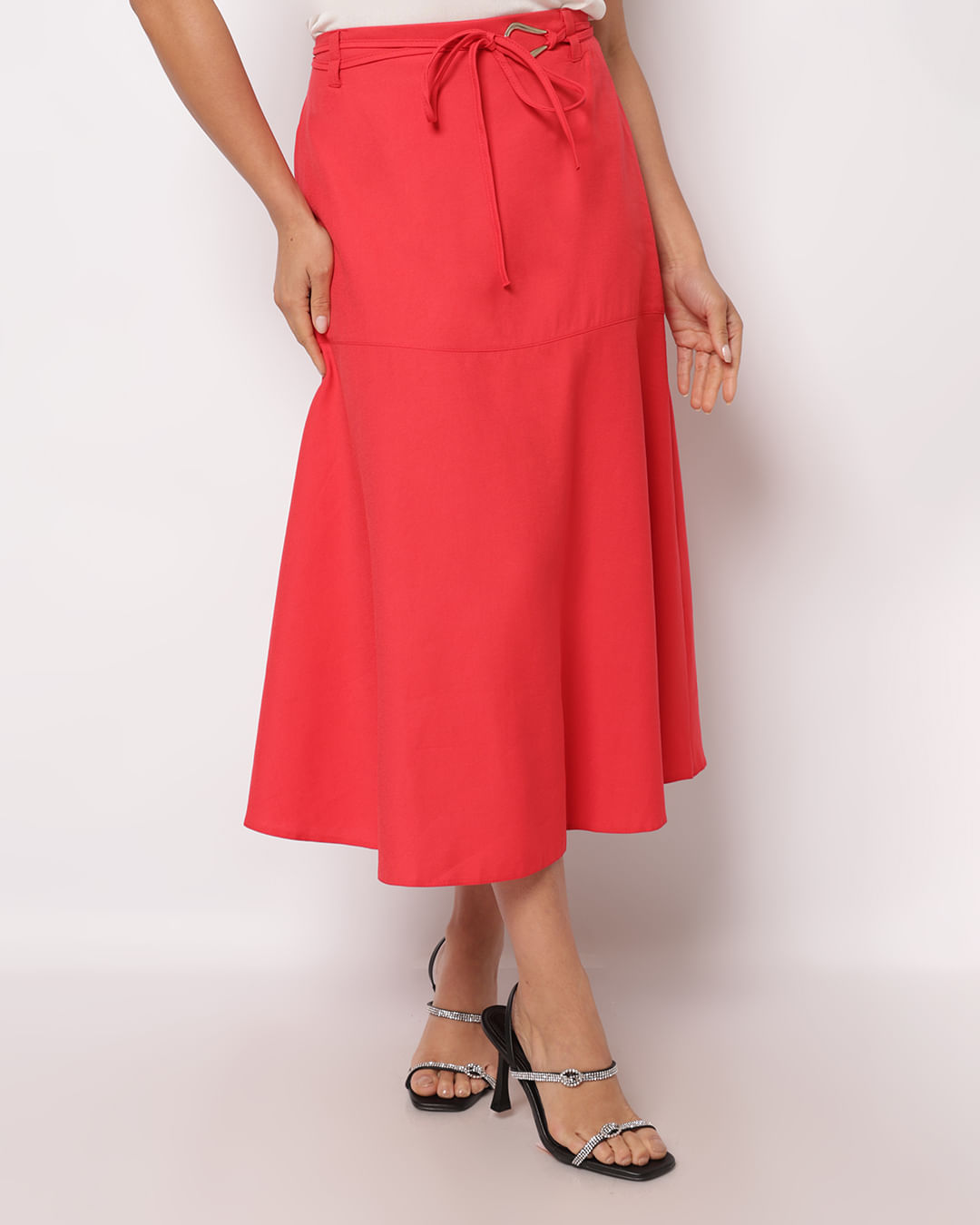 Saia-Midi-Evase-Cinto-Fivela-9584---Vermelho