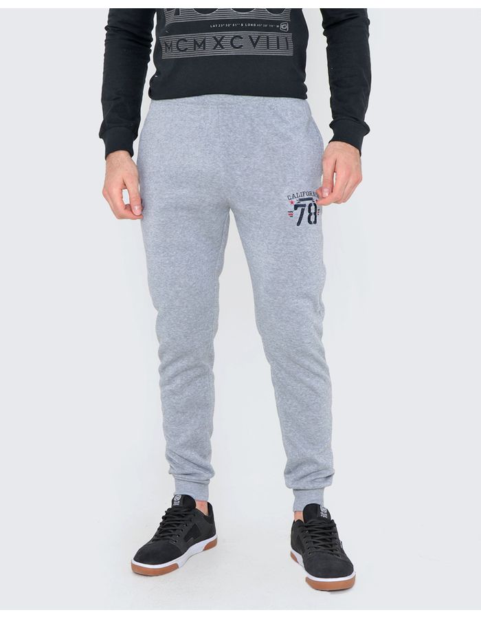 Calca-Moletom-Masculina-Jogger-Bordado-Cinza