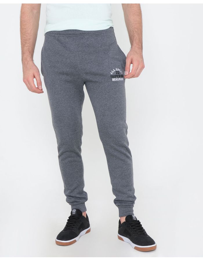 Calca-Moletom-Masculina-Jogger-Estampada-Cinza