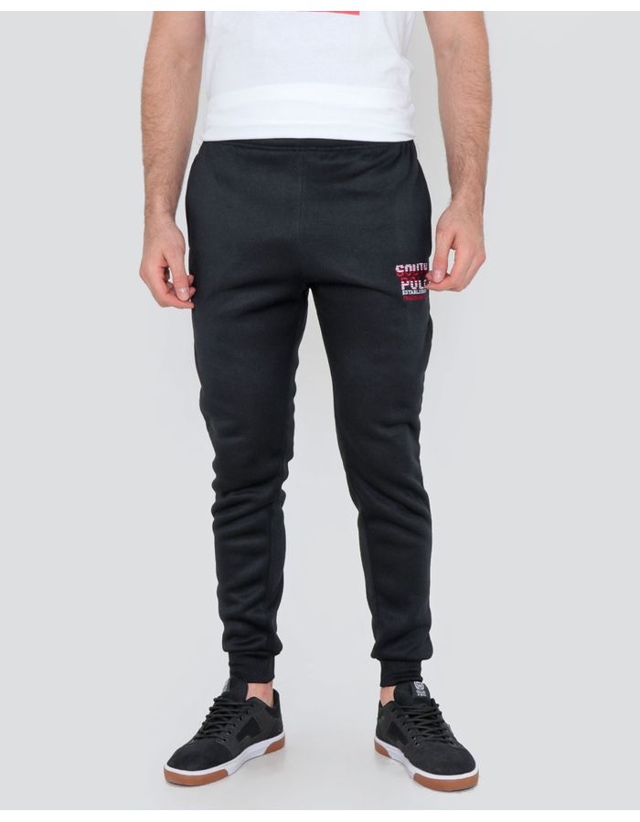 Calca-Moletom-Masculina-Jogger-Bordada-Preta