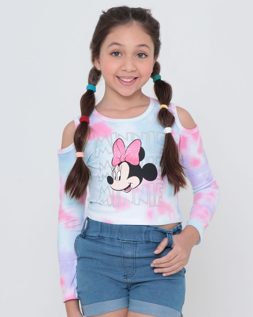 Blusa-Infantil-Open-Shoulder-Tie-Dye-Minnie-Disney-Azul
