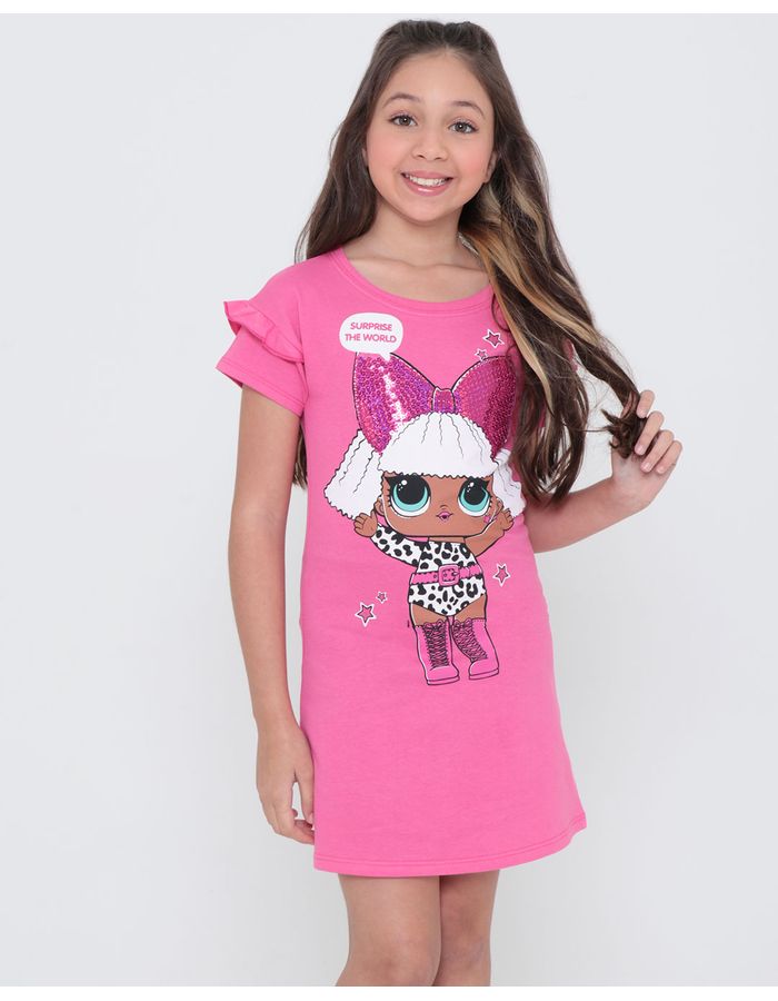 Vestido-Moletinho-Infantil-Estampa-Boneca-LOL-Rosa-Pink