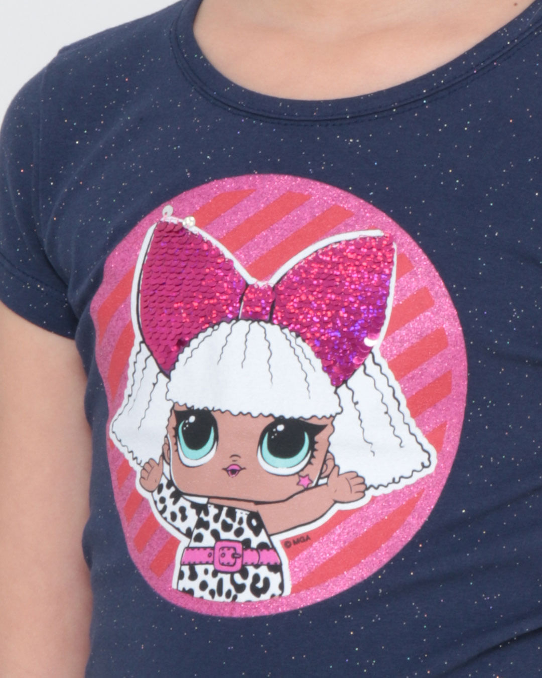 Blusa-Infantil-Estampa-Boneca-LOL-Glitter-Azul-Marinho-