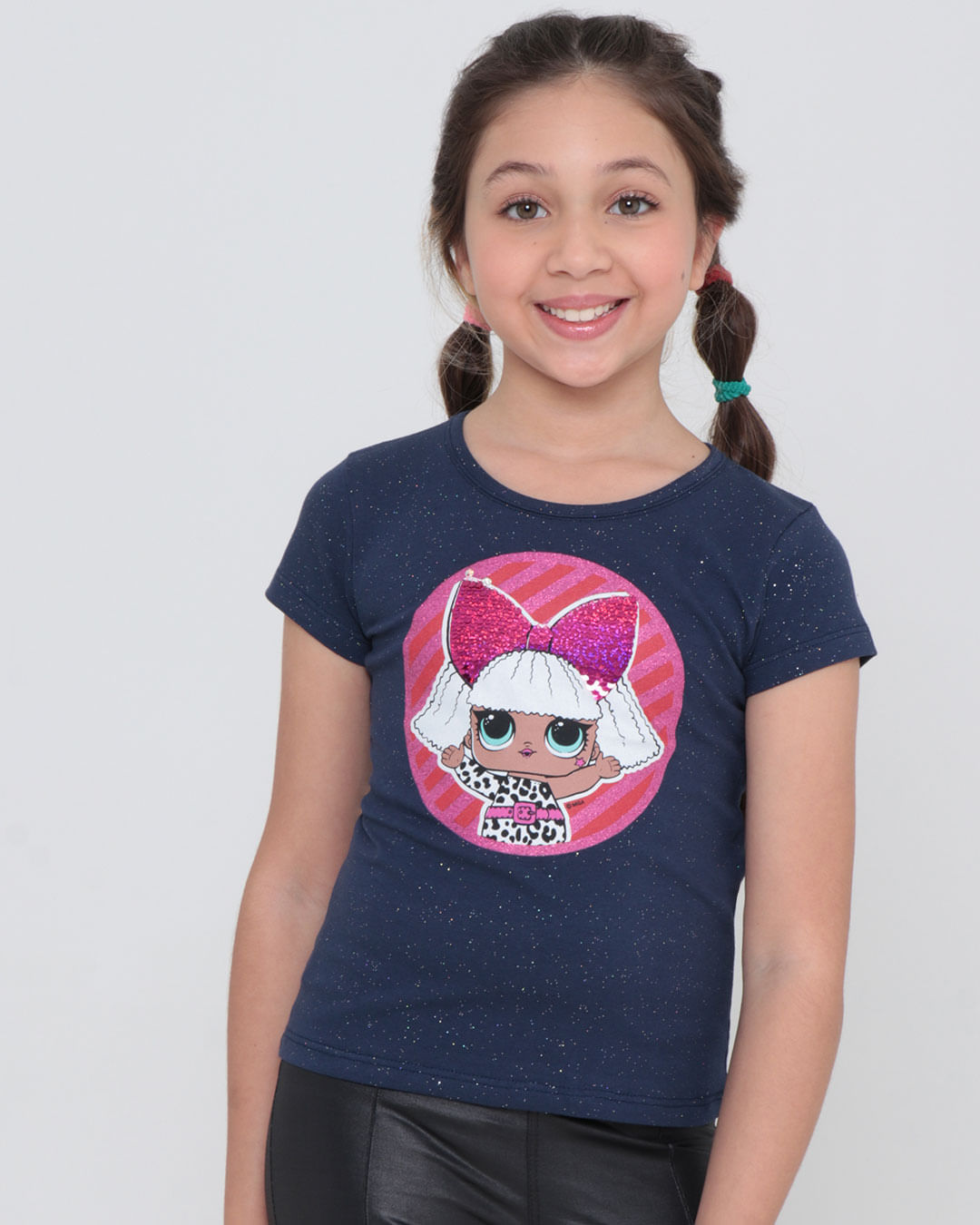 Blusa-Infantil-Estampa-Boneca-LOL-Glitter-Azul-Marinho-