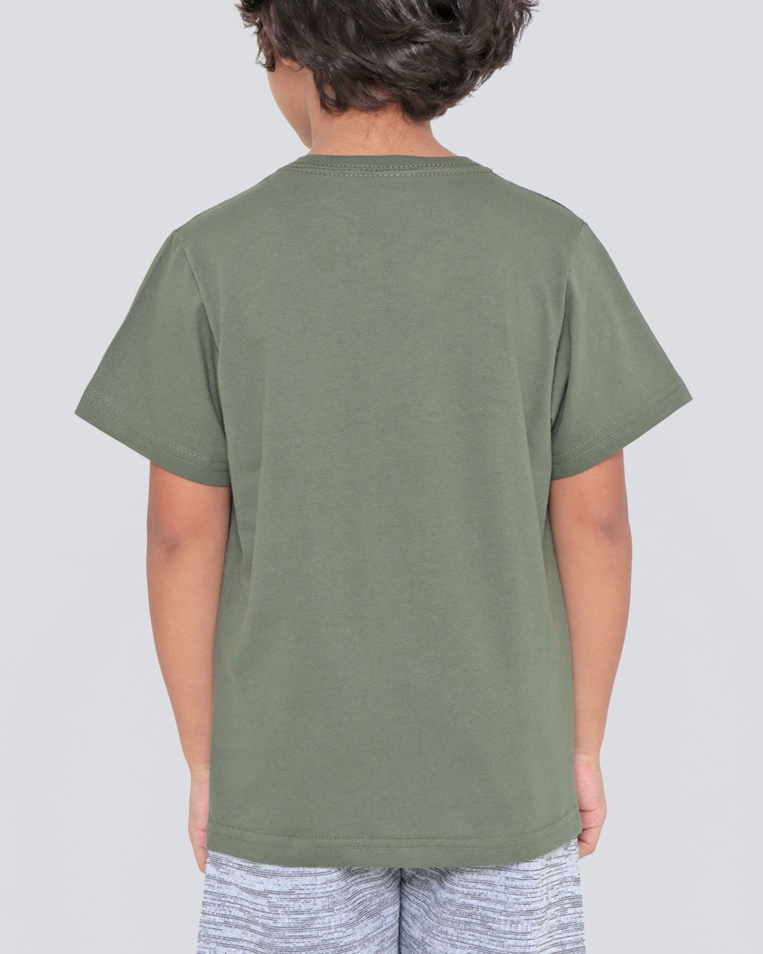 Camiseta-Infantil-Manga-Curta-Dinossauros-Verde-Escuro