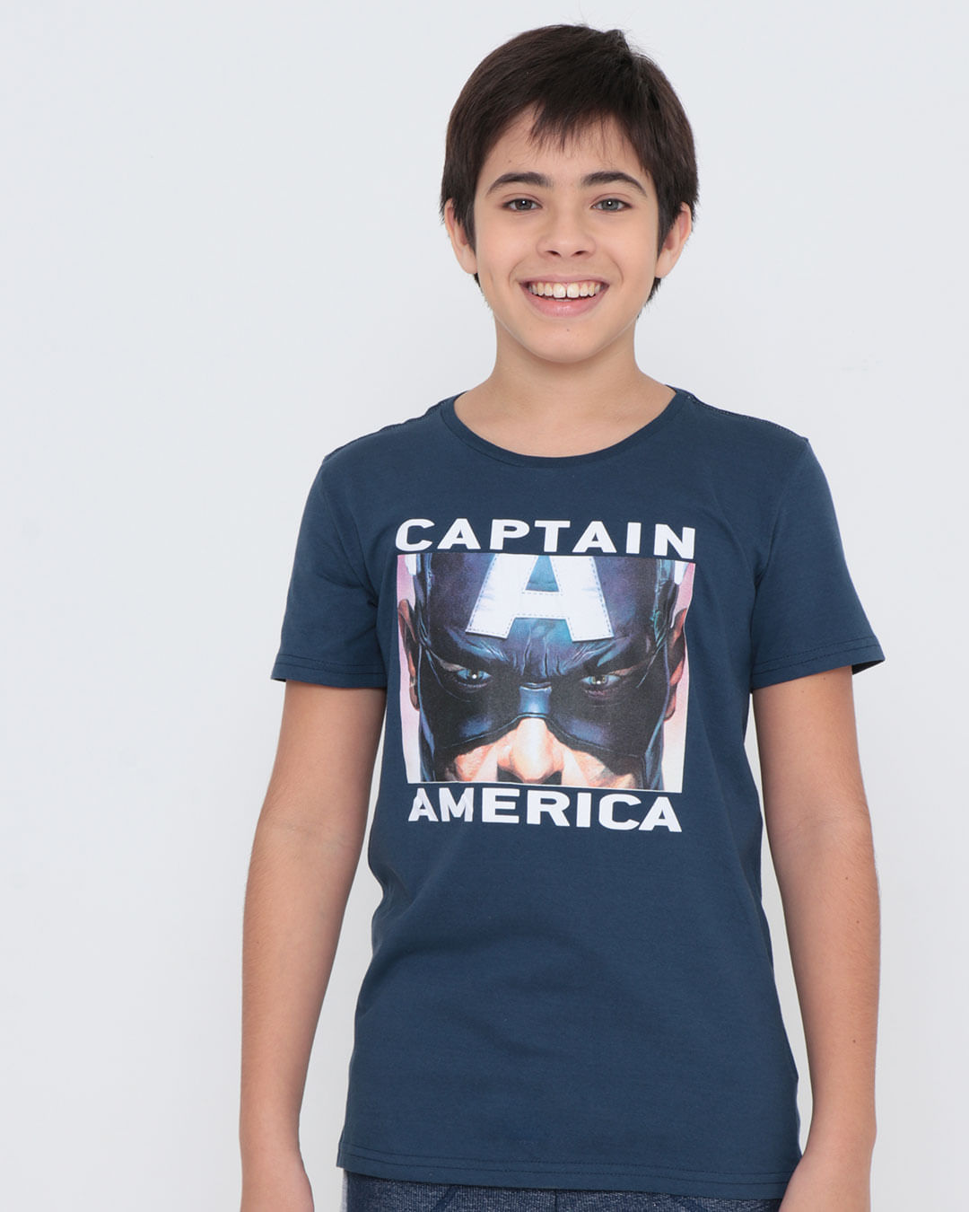 Camiseta-Juvenil-Capitao-America-Marvel-Azul-Marinho