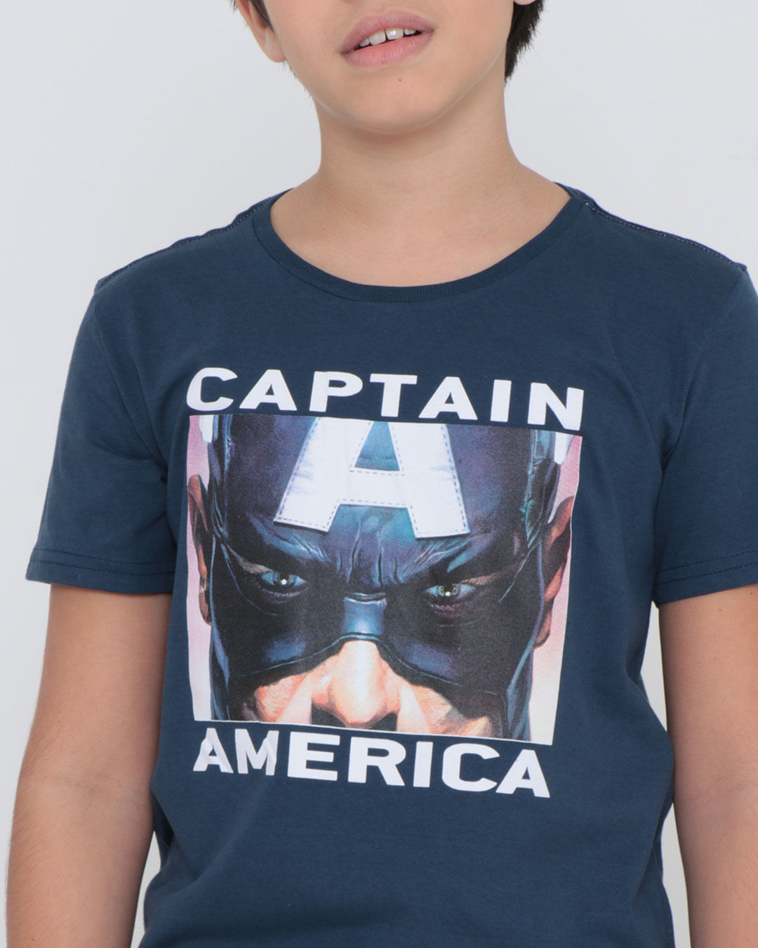 Camiseta-Juvenil-Capitao-America-Marvel-Azul-Marinho