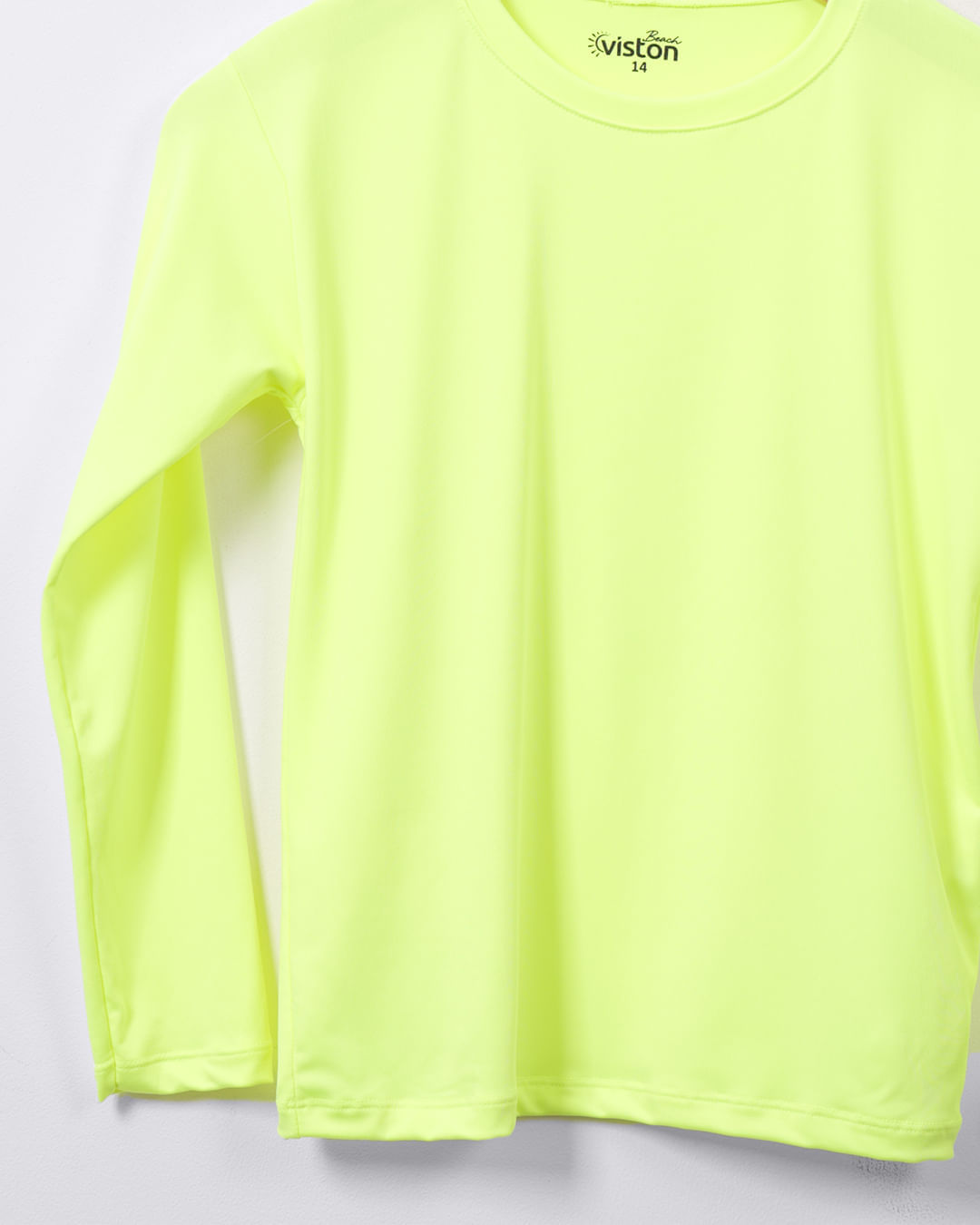 ESTUDIO - REFAZER FOTO NA MENINA Blusa Proteção UV Juvenil Manga Longa Neon Amarela-1761824947754