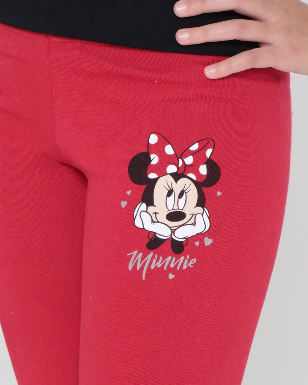 Calca-Legging-Infantil-Estampa-Minnie-Disney-Vermelha