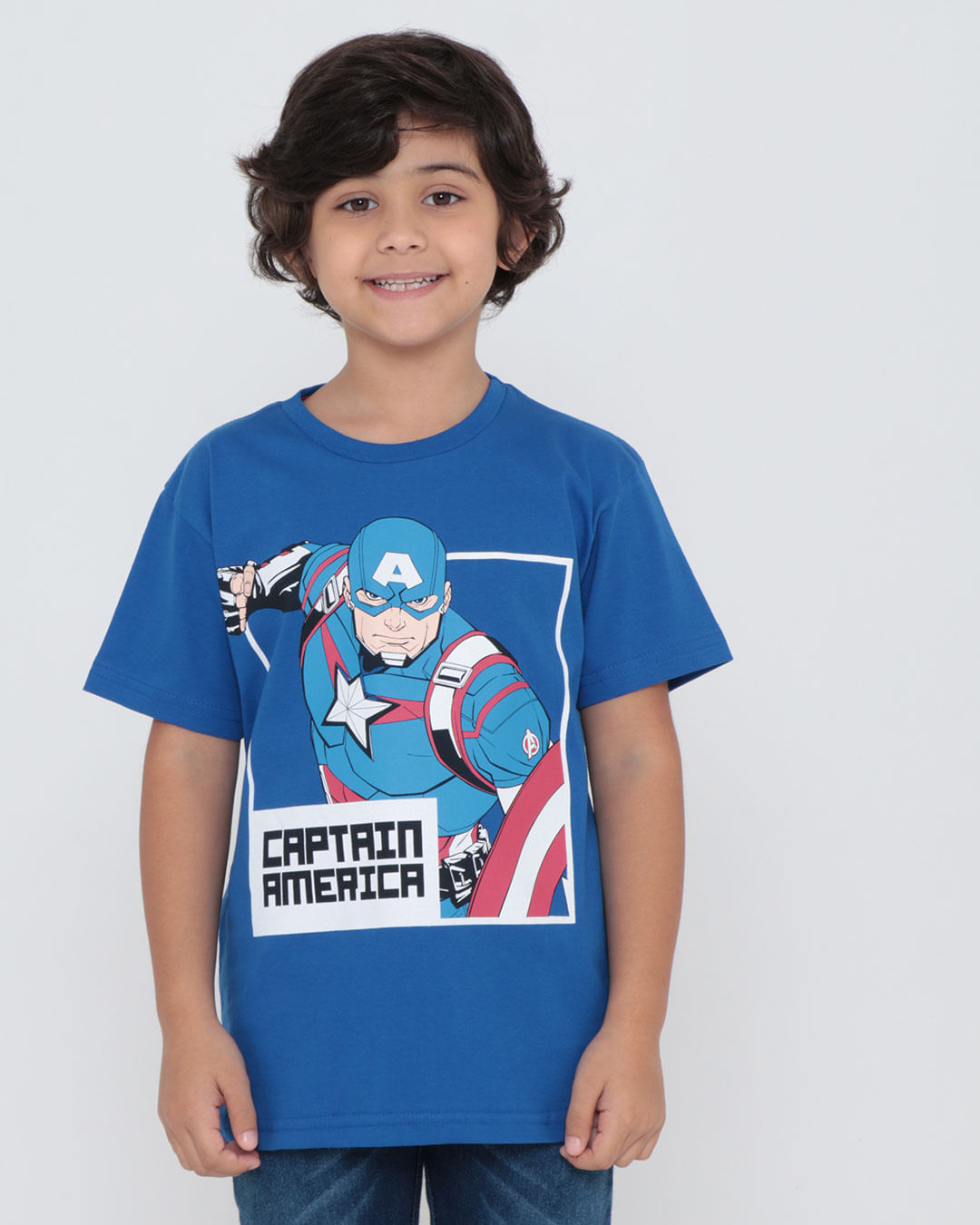Camiseta-Infantil-Capitao-America-Marvel-Azul