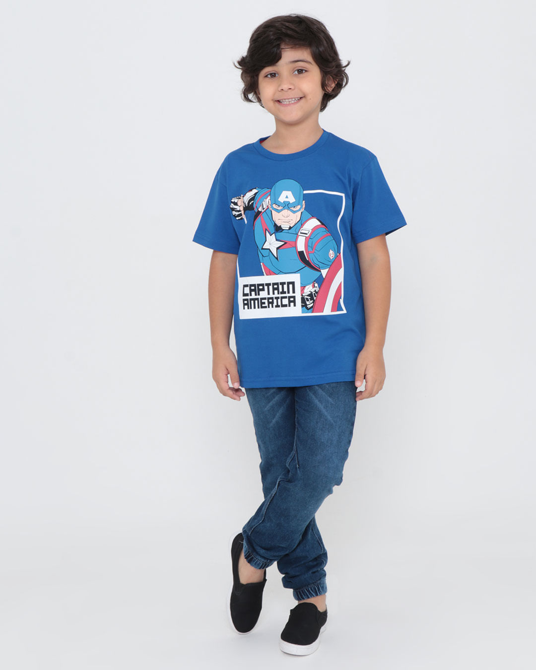 Camiseta-Infantil-Capitao-America-Marvel-Azul