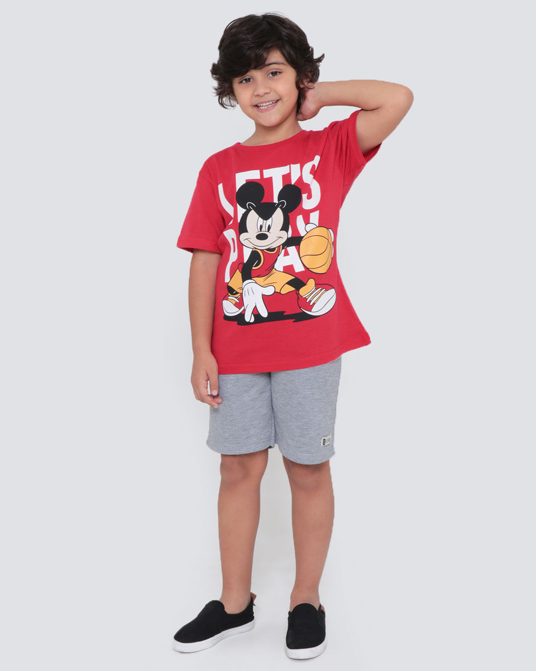 Camiseta-Infantil-Estampa-Mickey-Disney-Vermelha