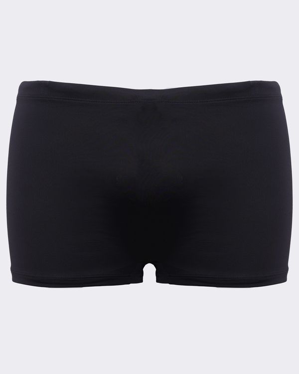 Sunga Box Plus Size Masculina Poliamida com Listras +Proteção UV50+Preta G3