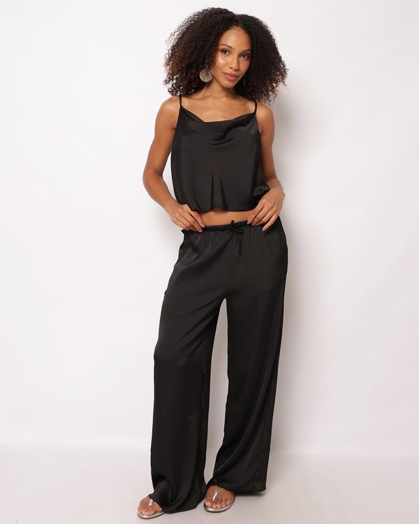 Calça Feminina Pantalona Berry & Co. Texturizada Preta M