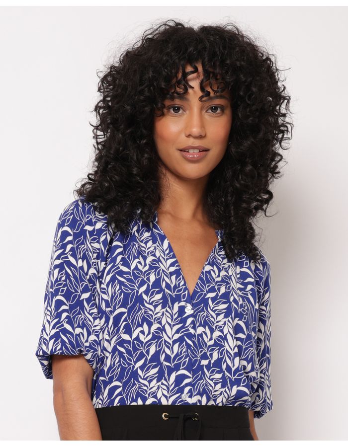 Camisa-430190-Manga-34-Estampada---Azul-Floral