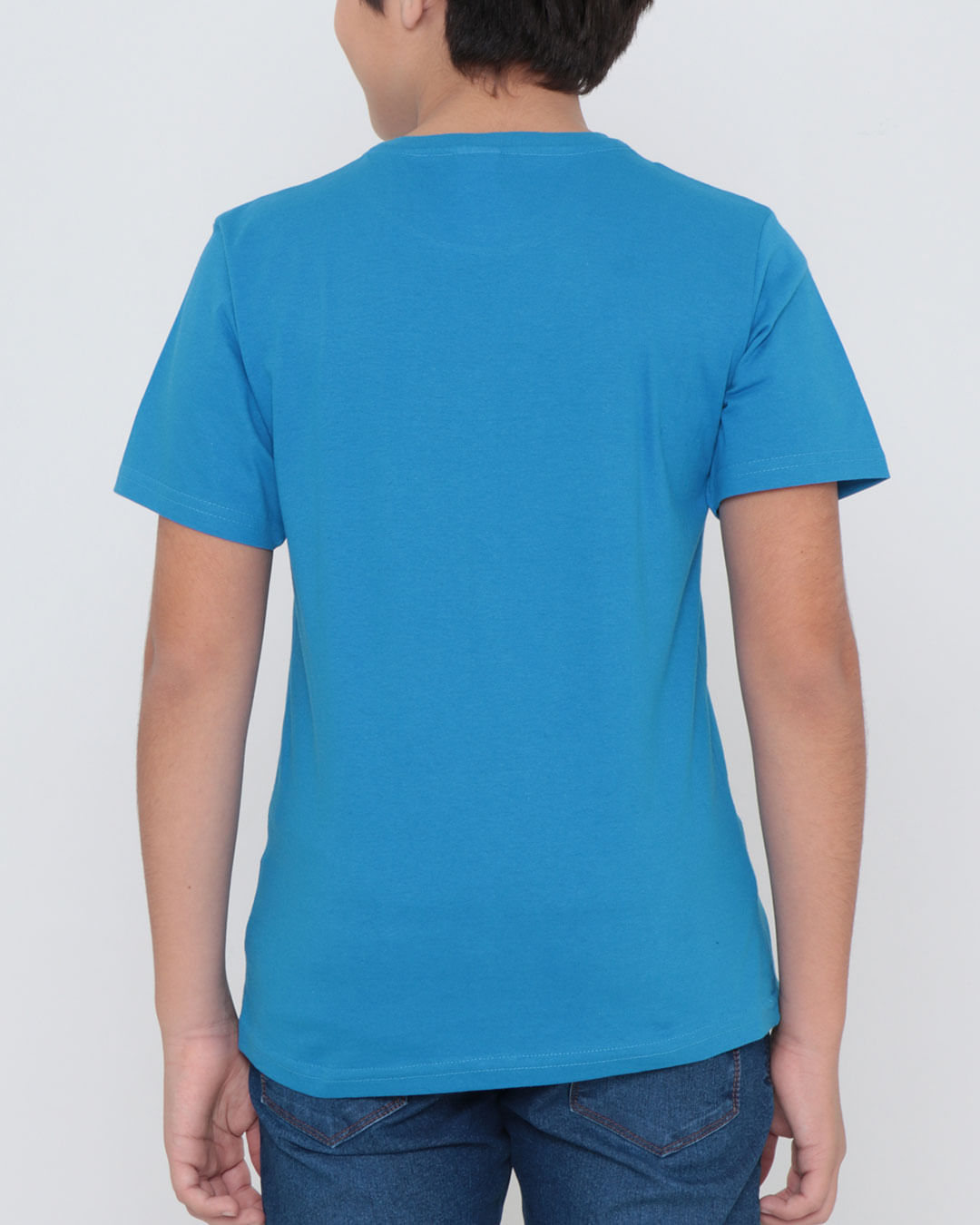 Camiseta-Infantil-Estampa-Gamer-Manga-Curta-Azul