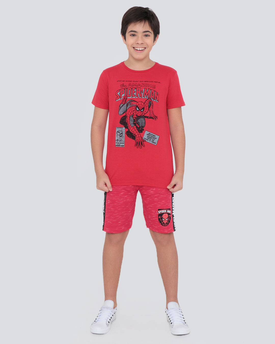 Camiseta-Juvenil-Homem-Aranha-Marvel-Vermelha