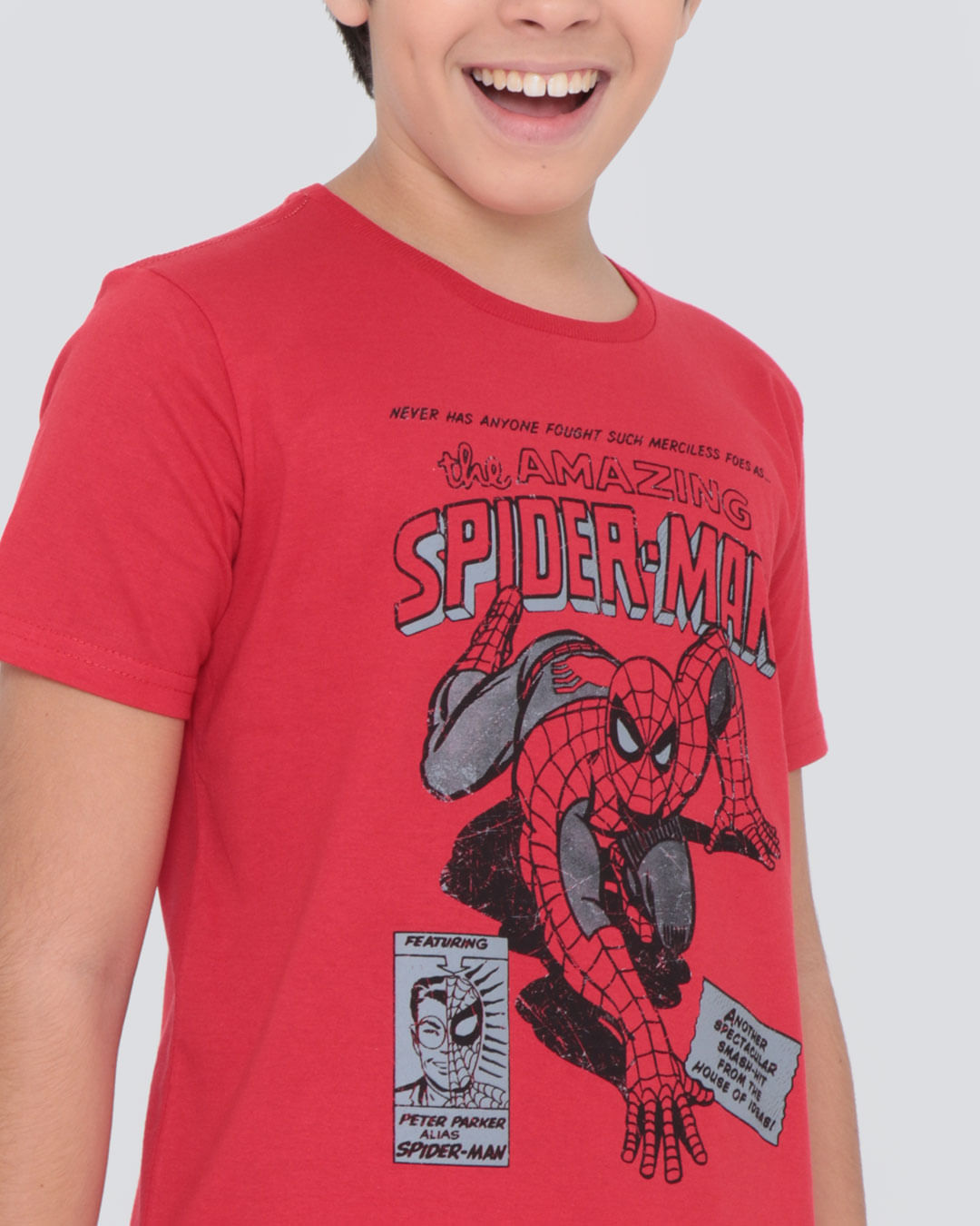 Camiseta-Juvenil-Homem-Aranha-Marvel-Vermelha