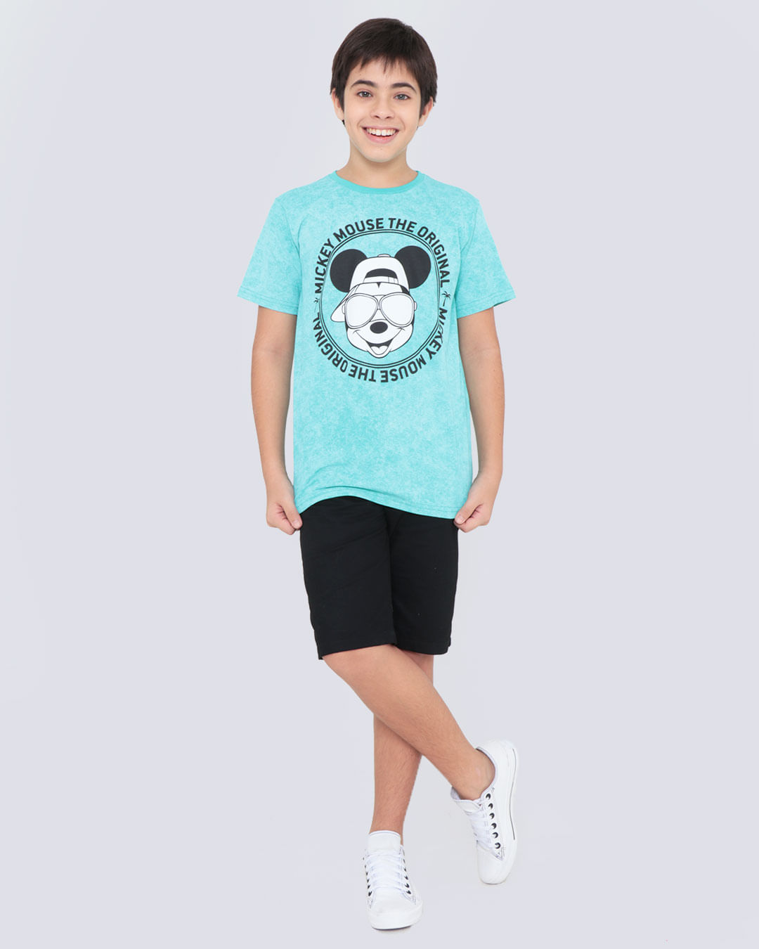 Camiseta-Juvenil-Mickey-Mouse-Disney-Verde-Claro
