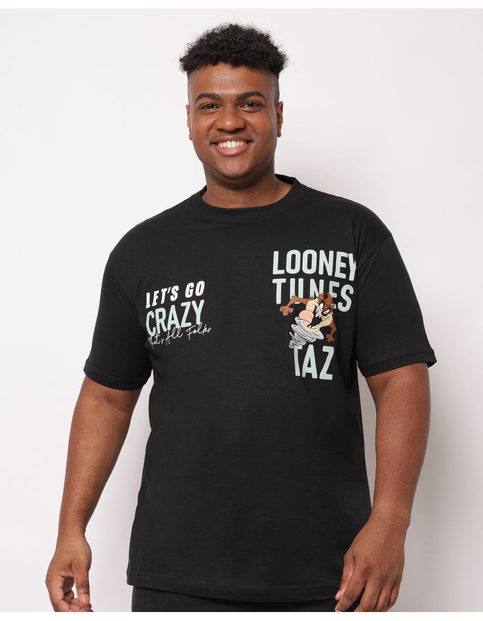 Camiseta-E4597-Looney-Taz-Pto-Plus---Preto