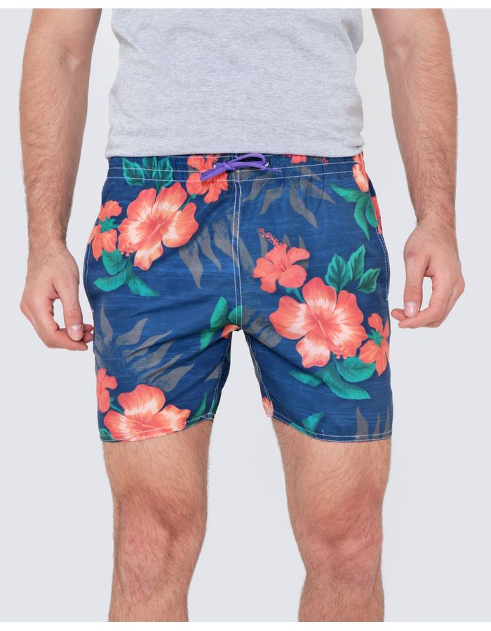 Bermuda-Surf-Masculina-Estampa-Floral-Azul-Marinho