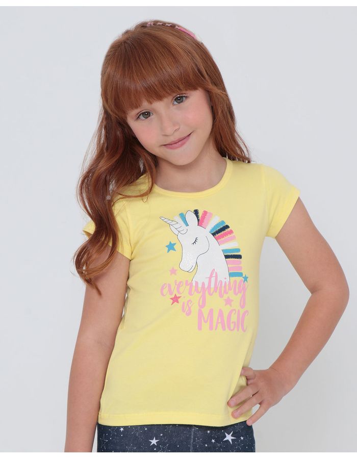 Blusa-Infantil-Estampa-Unicornio-Amarela