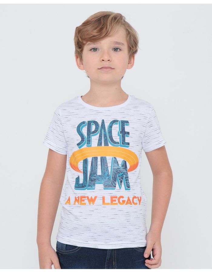 Camiseta-Infantil-Flame-Space-Jam-Looney-Tunes-Branca