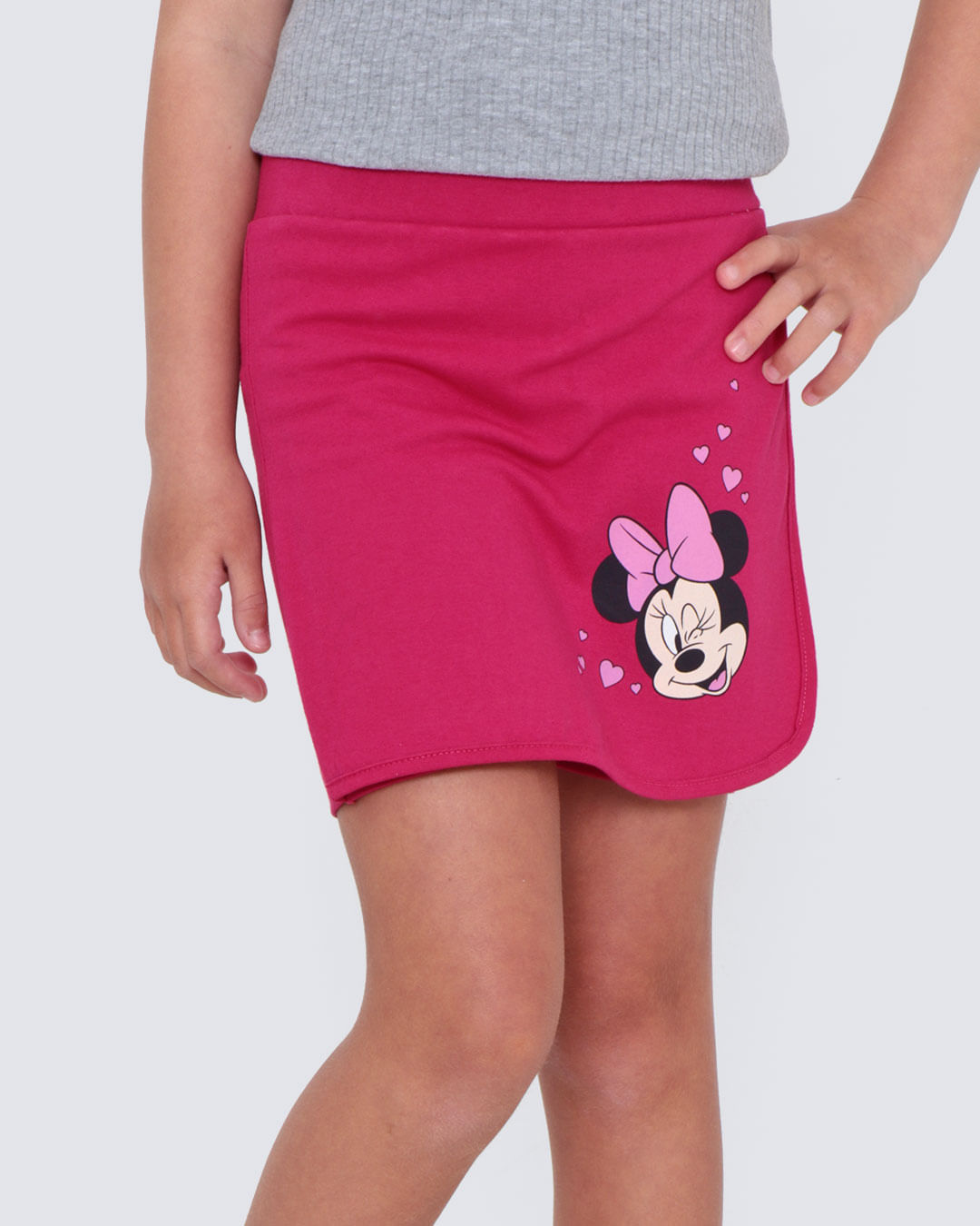 Short-Saia-Infantil-Estampa-Minnie-Disney-Rosa-Pink