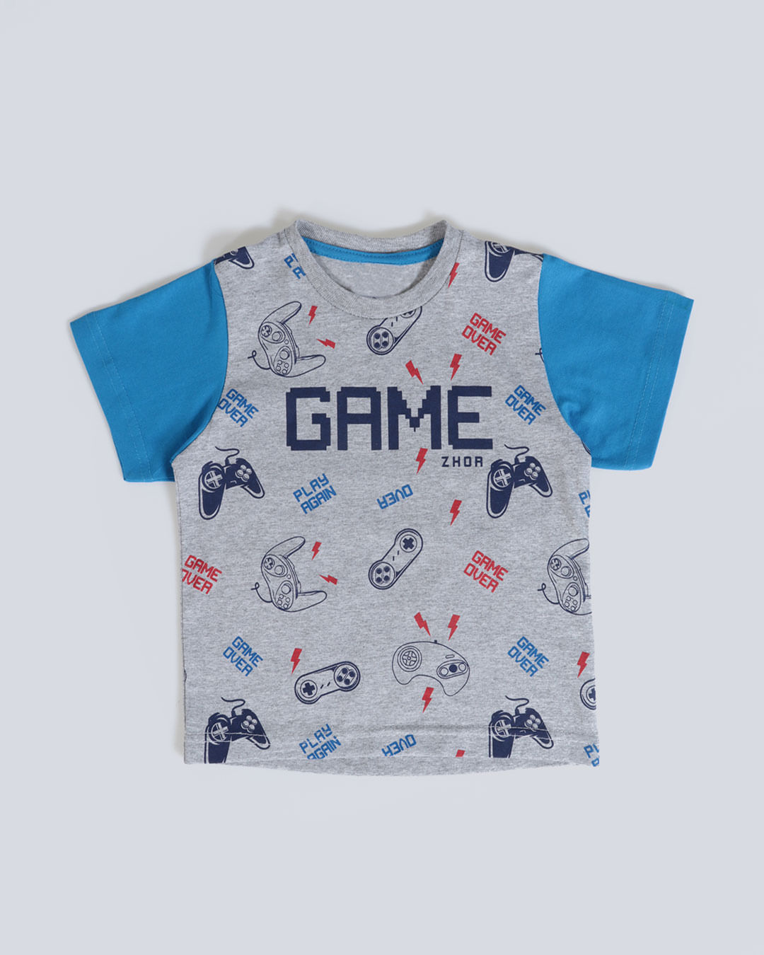 Camiseta-Bebe-Estampa-Game-Cinza