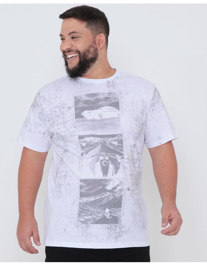 Camiseta-Masculina-Plus-Size-Estampada-Branca