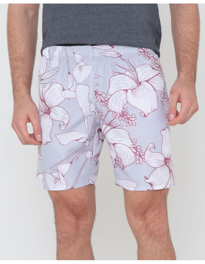 Bermuda-Surf-Masculina-Estampa-Floral-Cinza