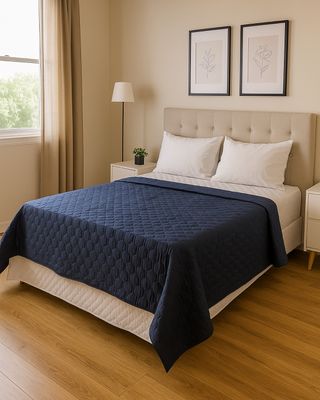 Colcha-Casal-Rolinho-Lisa---Marinho-Outros