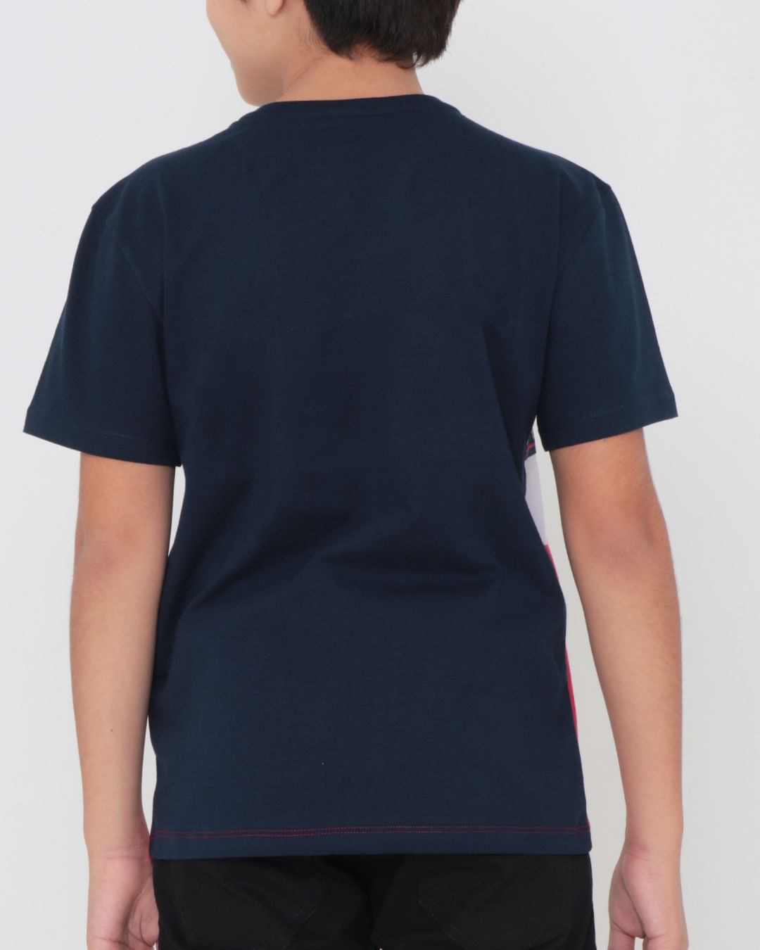 Camiseta-Juvenil-Recortes-Estampada-Azul-Marinho