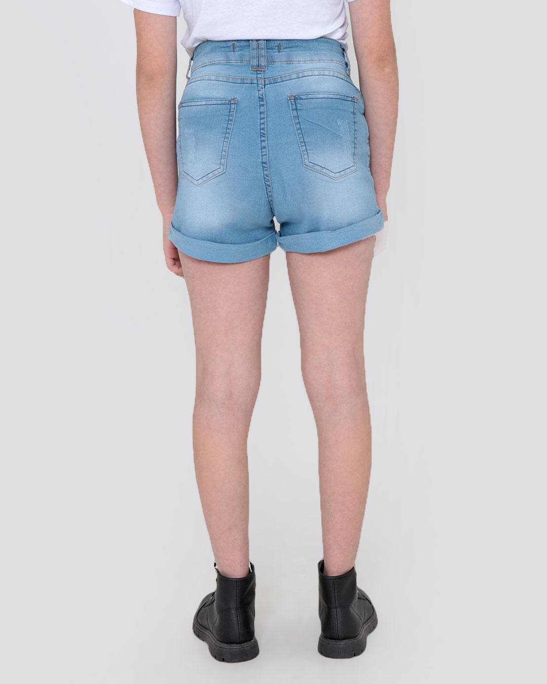 Short-Jeans-Juvenil-Strass-Cintura-Alta-Azul-Claro