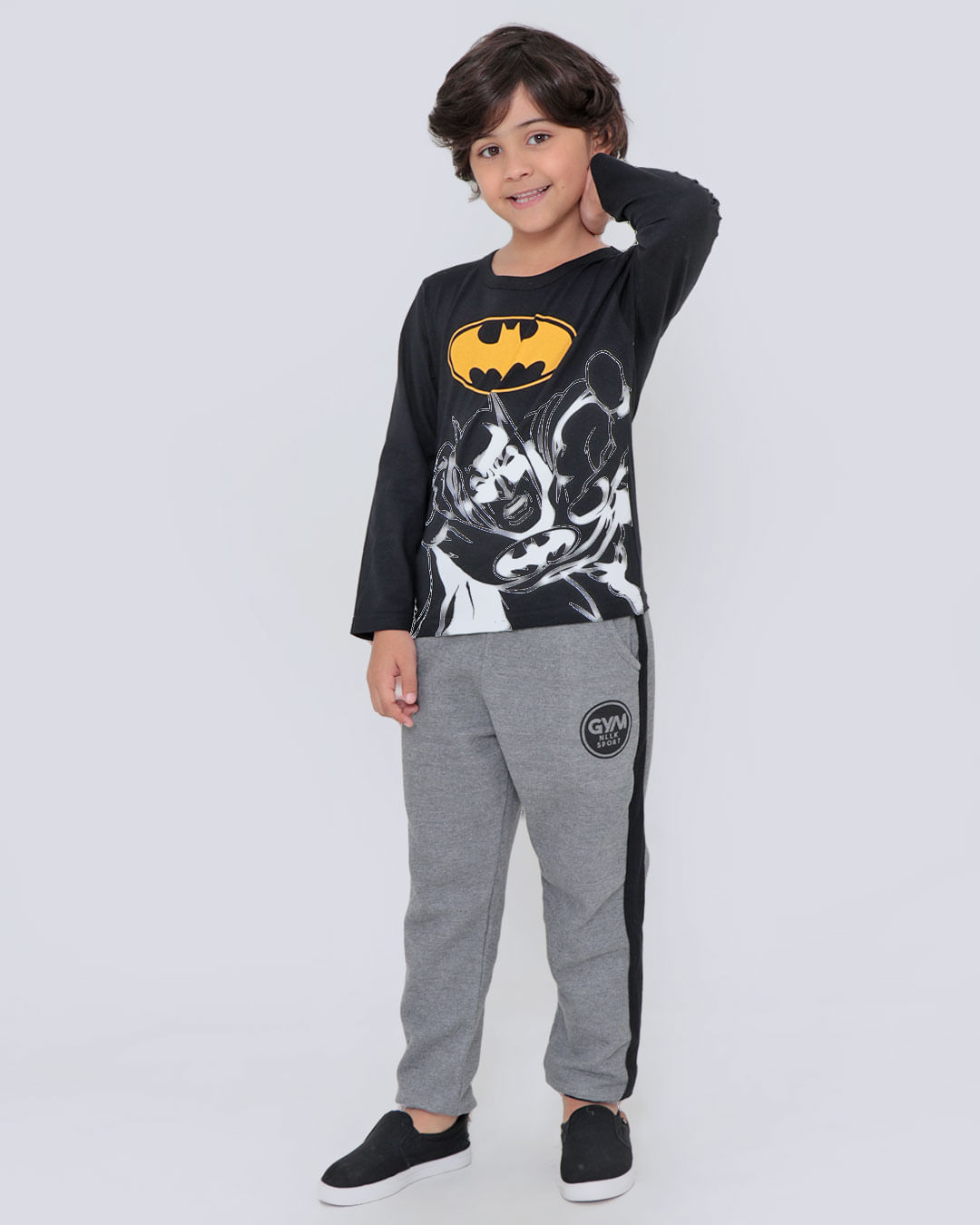 Camiseta-Infantil-Batman-Liga-da-Justica-Preta