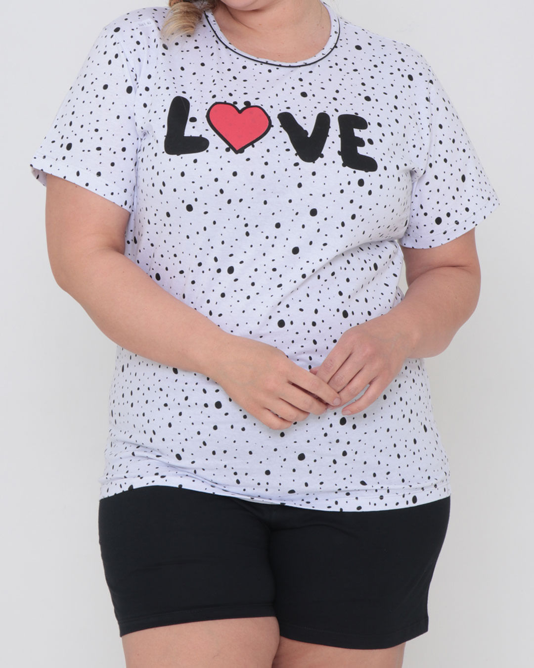 Pijama-Feminino-Curto-Plus-Size-Estampa-Love-Branco