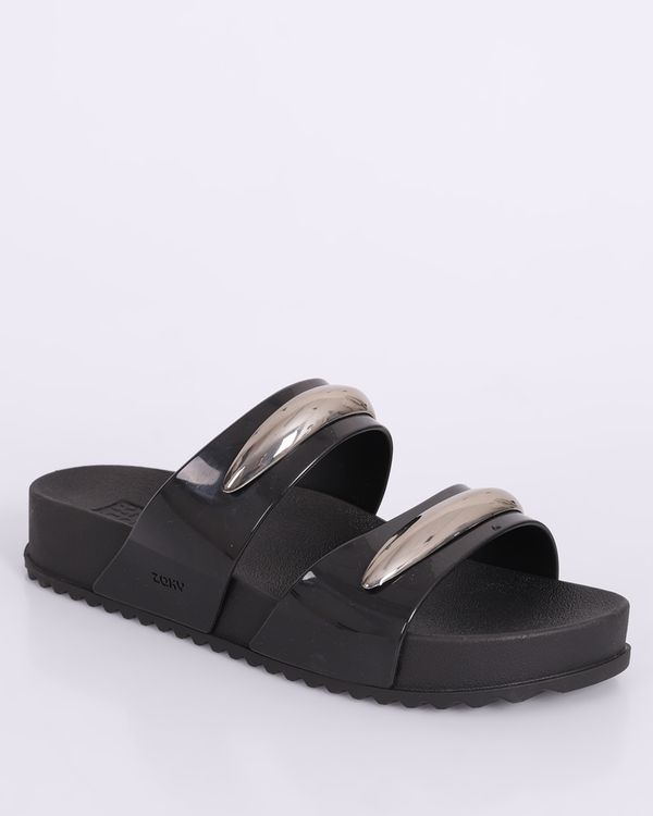 Sandália Feminina Flatform Zaxy com Detalhe Preta 39/40