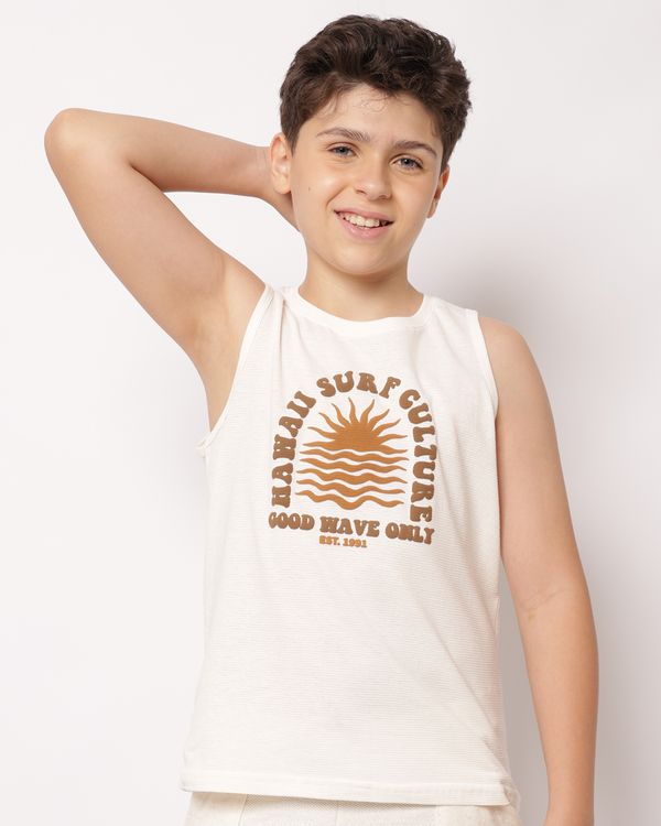Regata Juvenil Masculina Estampa Good Wave Only Off White 14