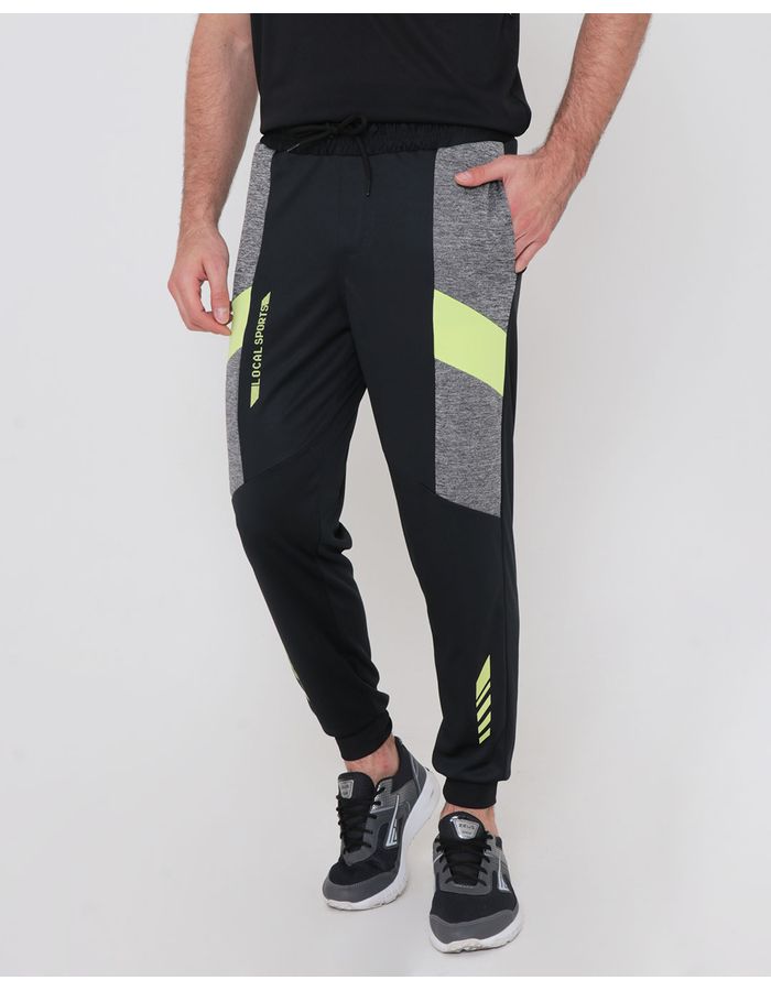 Calca-Fitness-Masculina-Jogger-Recorte-Preto