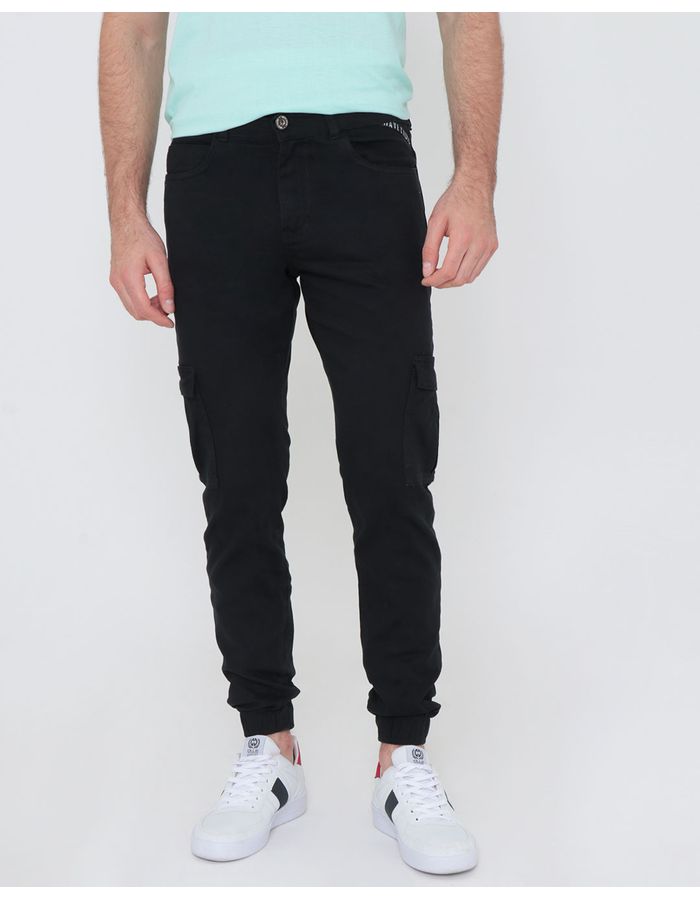 Calca-Sarja-Masculina-Jogger-Preta