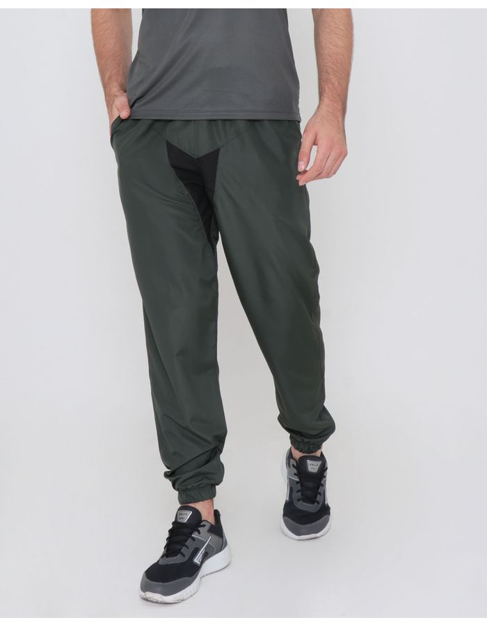 Calca-Masculina-Fitness-Recortes-Jogger-Verde-Escuro