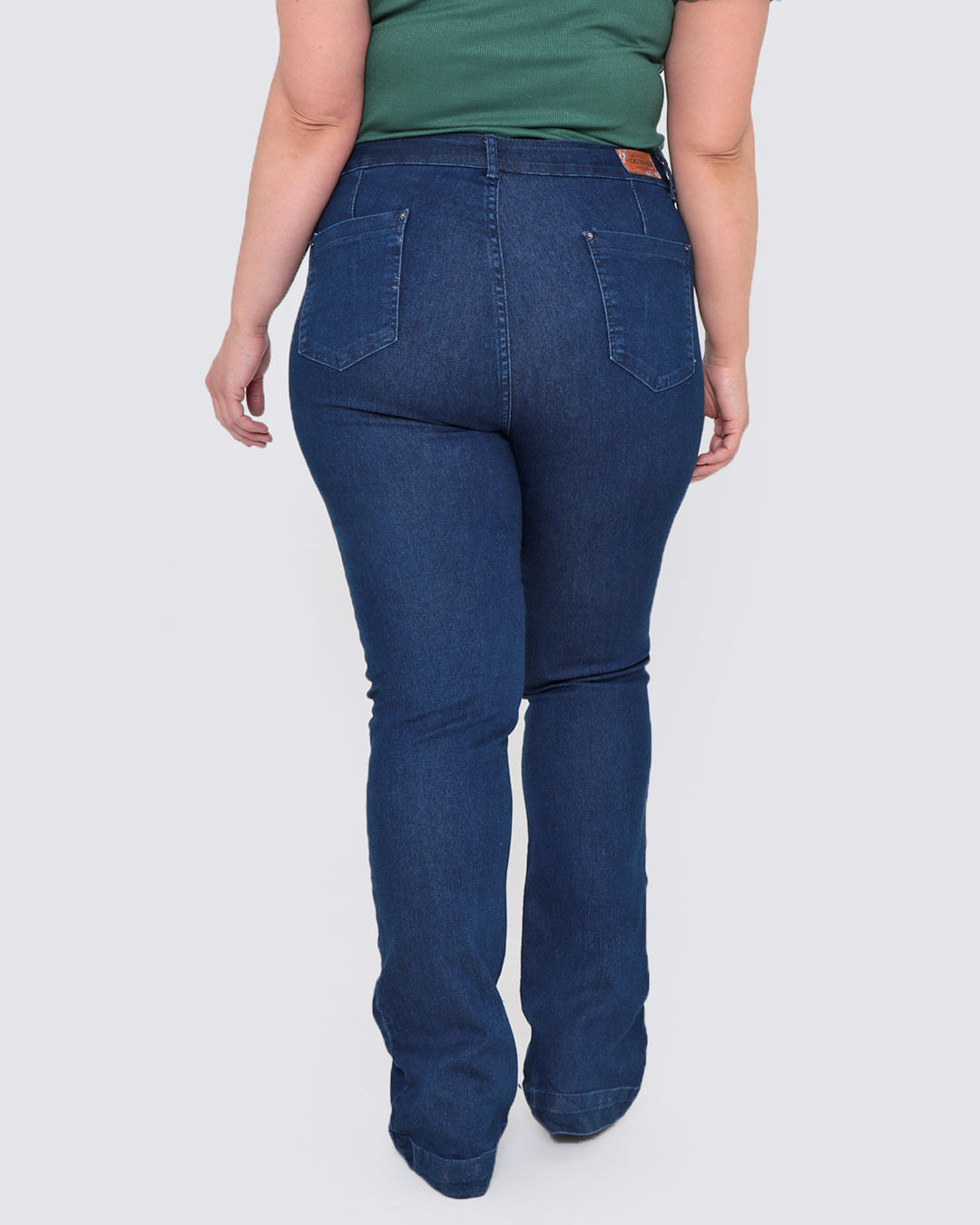 Calca-Jeans-Feminina-Plus-Size-Flare-Azul-Escuro