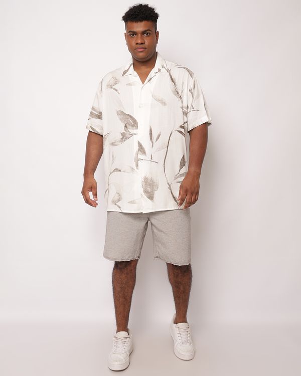 Bermuda Plus Size Masculina Texturizada Listrada Marrom G2